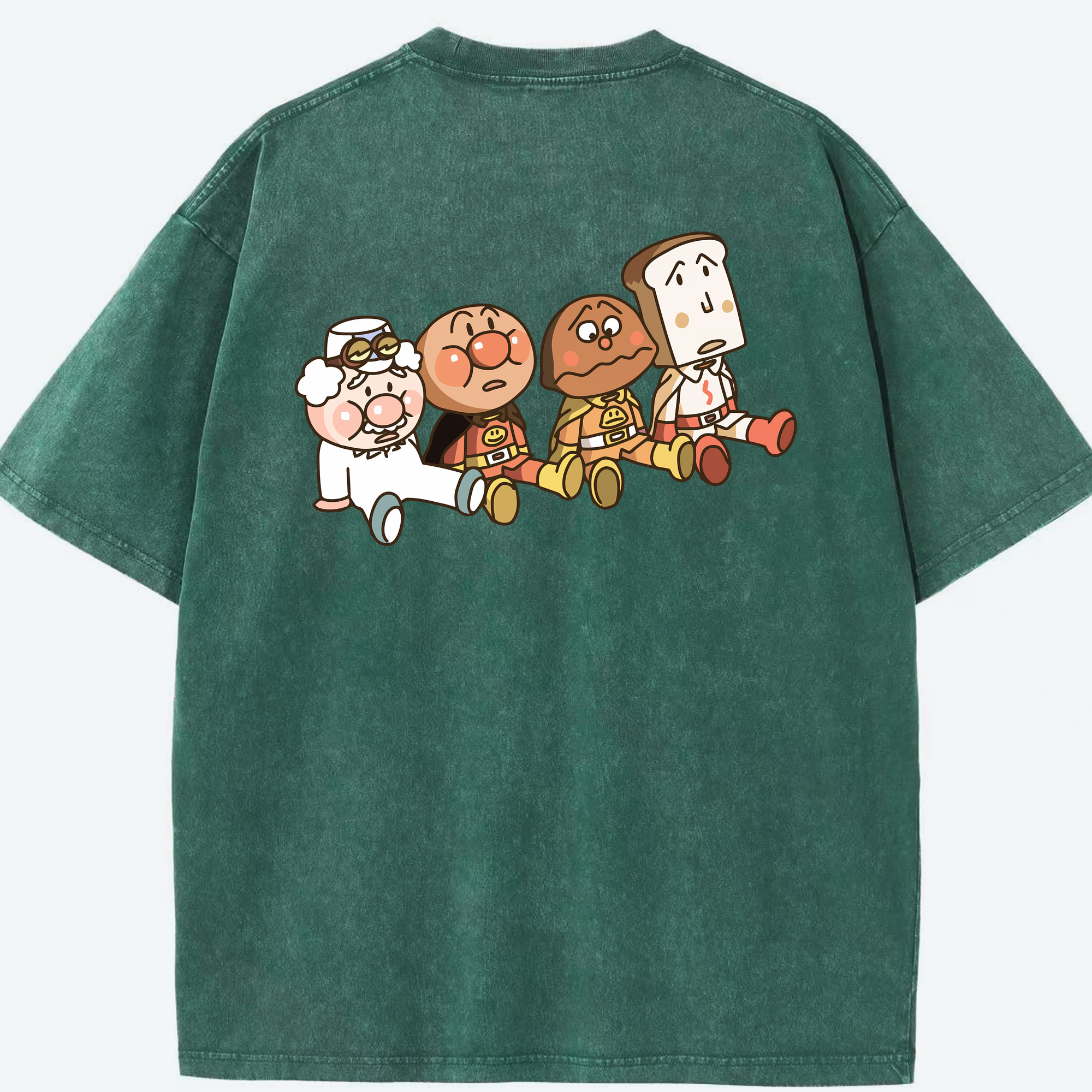 （画像用） アンパンマン Anpanman 綿100% ヴィンテージ風 半袖Tシャツ（背面プリント）